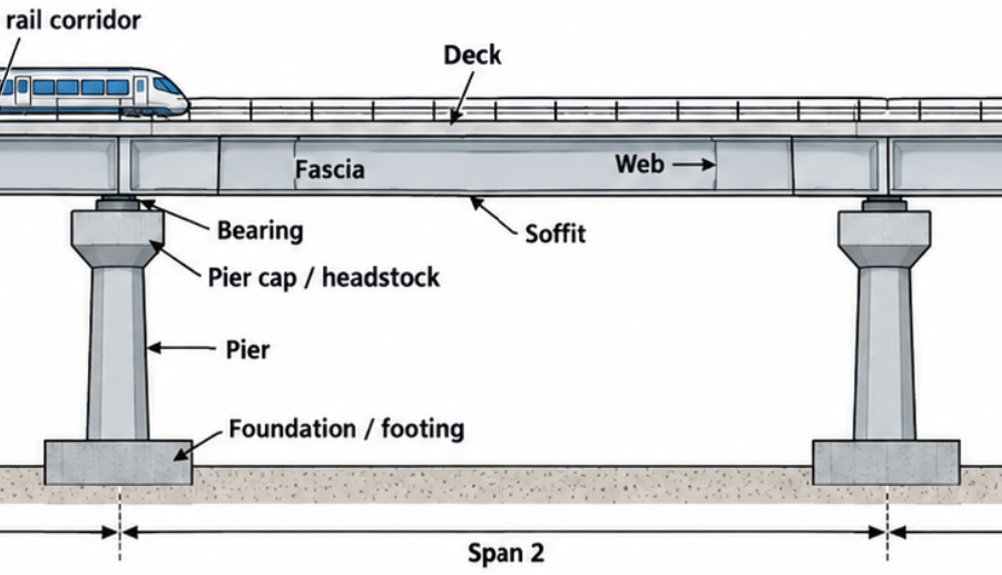 Major viaduct components